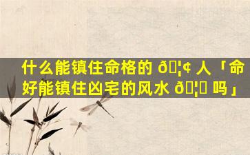 什么能镇住命格的 🦢 人「命好能镇住凶宅的风水 🦆 吗」
